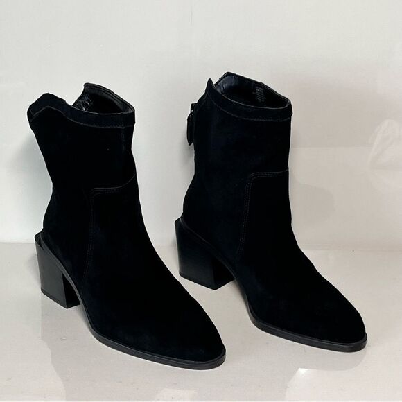 Vince Camuto Kortimy Water-Repellent Suede Mid-Shaft Boots - Picture 1 of 6